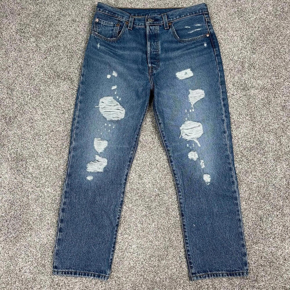Levi's Women's Distressed Blue Jeans